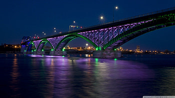 peace bridge at night, night, river, colorful, colors, dusk, nice, buildings, twilight, reflection, new york, amazing, water, america, buffalo, city, cityscape, beautiful, usa, summer, mirrored, pretty, lights, bridge, lovely, nyc HD wallpaper