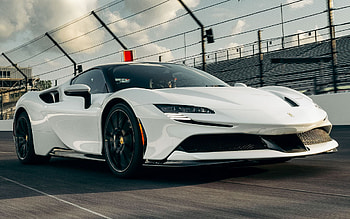 Ferrari SF90 Stradale, Assetto Fiorano, white supercar front view, white SF90 Stradale, SF90 tuning, Italian supercars, Ferrari HD wallpaper