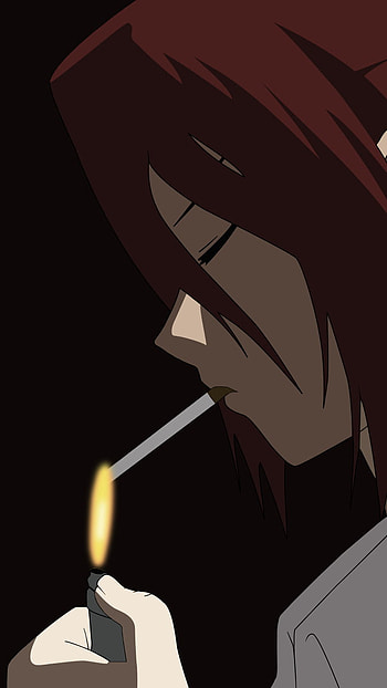Kara smoking, anime, touka aozaki, kara no kyokai HD phone wallpaper