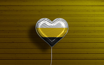 I Love Perak, , realistic balloons, yellow wooden background, Day of Perak, malaysian states, flag of Perak, Malaysia, balloon with flag, States of Malaysia, Perak flag, Perak HD wallpaper