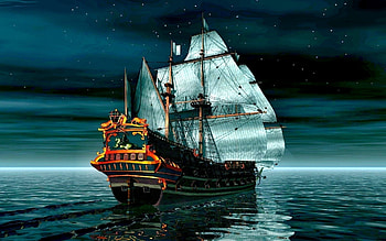 Ship, Fantasy, Pirate HD wallpaper