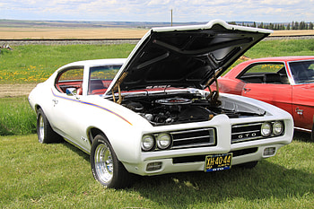 1969 Pontiac GTO, headlights, Pontiac, White, graphy HD wallpaper