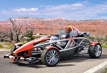 Ariel Atom, grand canyon, car, red, fast, silver, mountains HD wallpaper