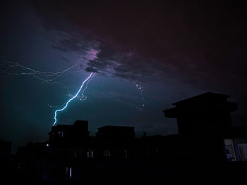 Night, Clouds, Lightning, Dark, Mainly Cloudy, Overcast, Storm, Thunderstorm HD wallpaper