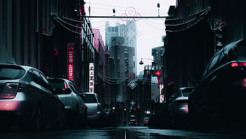 Fallen Streets, street, artist, artwork, digital-art HD wallpaper