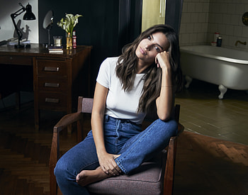 Brunette, Emily ratajkowski, sit HD wallpaper