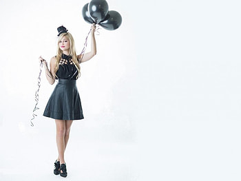 Olivia Holt, Olivia, balloons, model, singer, Holt, beautiful, actress HD wallpaper