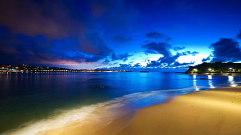 Beach at Night HD wallpaper
