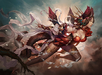 Fantasy Girl, Artwork, Dragon, Flight, Beauty HD wallpaper