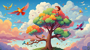 Bird drawing, bird, Anime, drawing, sky, cloud, Anime Bird, Sky Anime HD wallpaper