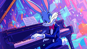 Bugs Bunny Piano, Bugs Bunny HD wallpaper
