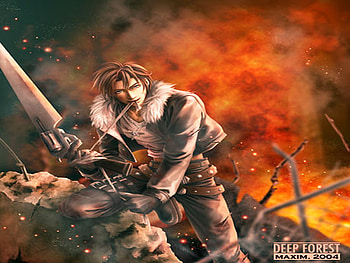 Squall Leonhart, squall, ffviii, sword, final fantasy vii, final fantasy, war, video game, male HD wallpaper