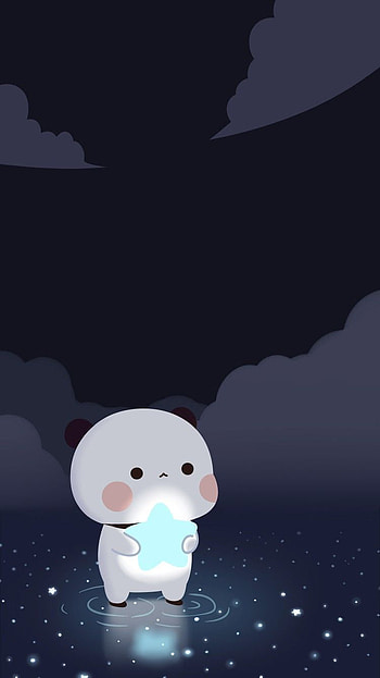 Star light panda bear, sky, world HD phone wallpaper