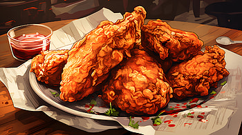 Crispy Fried Chicken, food, Fried Chicken, plate, meal, cuisine HD wallpaper