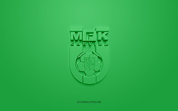 MFK Karvina, creative 3D logo, green background, Czech First League, 3d emblem, Czech football club, Karvina, Czech Republic, 3d art, football, MFK Karvina 3d logo HD wallpaper