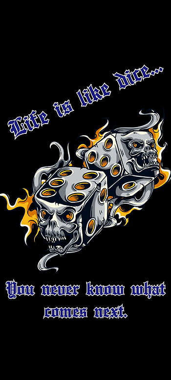 life is like dice, die, mividaloco, fire, loco HD phone wallpaper