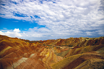 Danxia, canyon, landscape, hills HD wallpaper