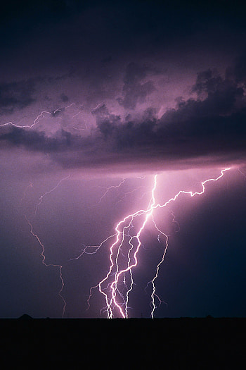 Thunder, Purple lightning backgrounds, Samantha Anderson, Electric beauty HD phone wallpaper