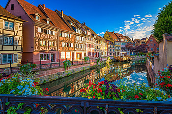 Charming Colmar Canal: Vibrant Man-Made Beauty, canal, man made, Colmar HD wallpaper