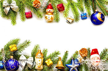 Christmas background, ribbons, stars, nice, background, holiday, santa, merry christmas, toys, gifts, balls, beautiful, tree, happy new year, decoration, pretty, christmas, branches, lovely HD wallpaper