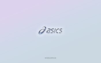 Asics logo, cut out 3d text, white background, Asics 3d logo, Asics emblem, Asics, embossed logo, Asics 3d emblem HD wallpaper