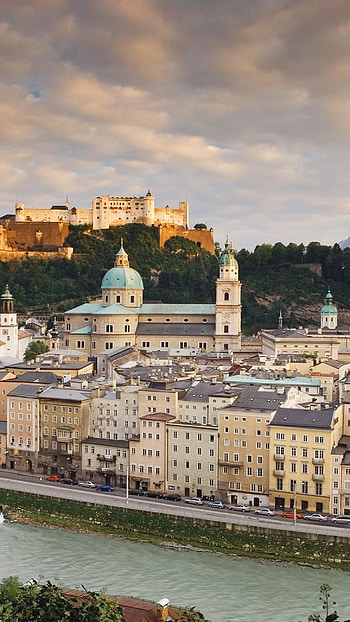 Castle in Salzburg HD phone wallpaper