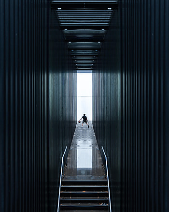 Basketball, Miscellanea, Miscellaneous, Ball, Corridor, Human, Person, Loneliness HD phone wallpaper