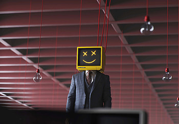 Virtual face, TV, digital art HD wallpaper