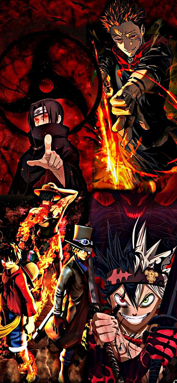 ItachiSukunaLuffyAsta, naruto, ace, asta, itachi, blackclover, luffy, jjk, onepiece, sabo, sukuna HD phone wallpaper
