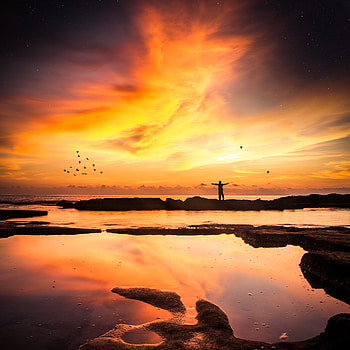 dom, Nature, Sunset, Horizon, Silhouette, Loneliness HD phone wallpaper
