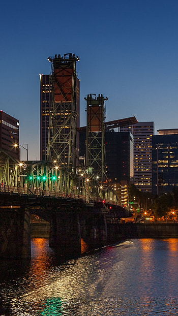 Skyscrapers and the Bridge, bridge, skyscrapers, city HD phone wallpaper