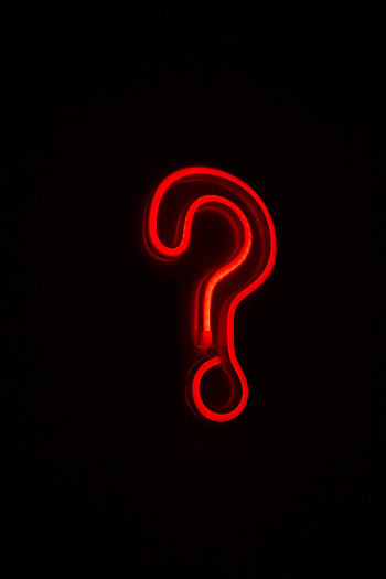 Dark, Neon, Symbol, Question Mark HD phone wallpaper