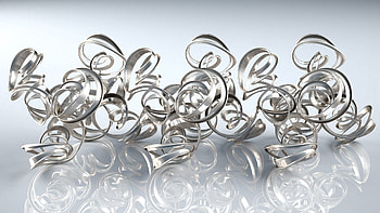 3D, Surface, Form, Metal, Spiral HD wallpaper