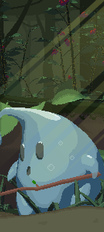 Raindrop in a Forest, artistic, pixel art HD phone wallpaper