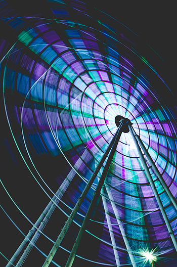 Dark, Circles, Rotation, Construction, Design, Backlight, Illumination, Rotations HD phone wallpaper
