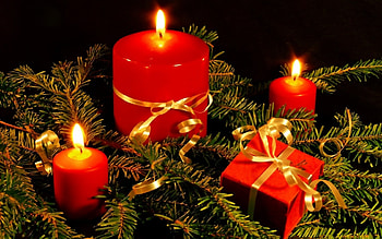 Holidays, New Year, Fir-Trees, Christmas, Xmas, Candles HD wallpaper