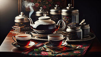 Black Tea Aroma - Elegant Teapot and Cups, black tea, tea, teapot HD wallpaper