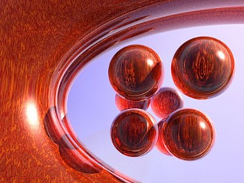 Hovering Red Balls, oval, red balls, spheres HD wallpaper