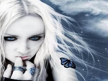 Gothic Look, blue, butterfly, goth, look, thought HD wallpaper