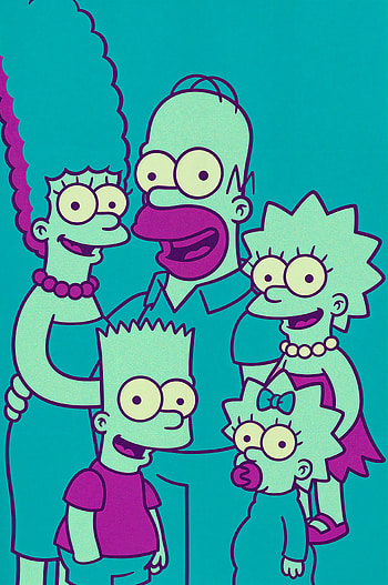 The Simpsons Vibrant Family , The Simpsons, TV Show HD phone wallpaper