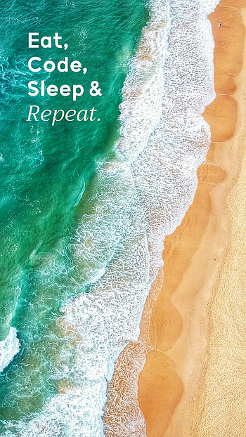 Eat Code Sleep, quote, nature HD phone wallpaper