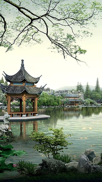 Japan lake, lake, japan, nature HD phone wallpaper