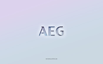 AEG logo, cut out 3d text, white background, AEG 3d logo, AEG emblem, AEG, embossed logo, AEG 3d emblem HD wallpaper
