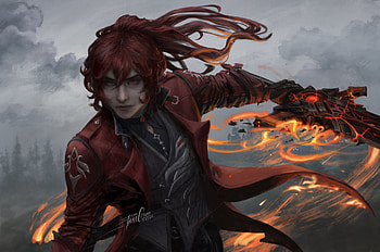 Diluc Ragnvindr, Diluc (Genshin Impact), video game, Genshin Impact HD wallpaper