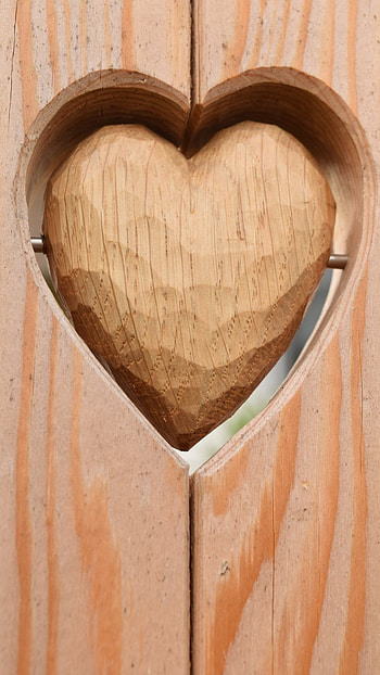Brown Heart, Wooden Heart HD phone wallpaper