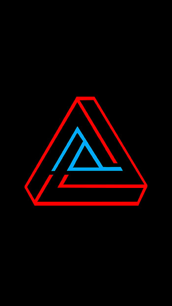 Impossible triangle , Optical illusion, Creative patterns, Mind-bending art HD phone wallpaper