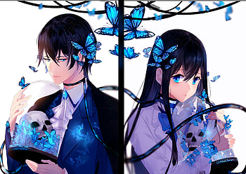 anime boy blu, file, pic HD wallpaper