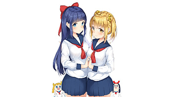 Beautiful, anime girls, pop team epic HD wallpaper