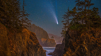 Night sky over Oregon USA, sky, Night, Oregon, over, USA HD wallpaper