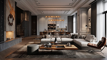 Elegant Modern Living Room Interior, room, living room, interior design, modern decor HD wallpaper